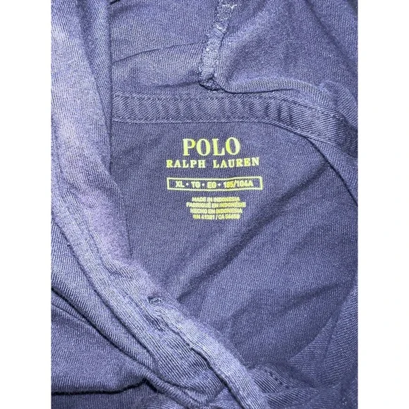 Polo Ralph Lauren Hoodie Mens XL Blue Long Sleeve Hooded T-Shirt Pullover - Picture 3 of 3